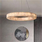 Alabaster ring chandelier for modern luxury dining room