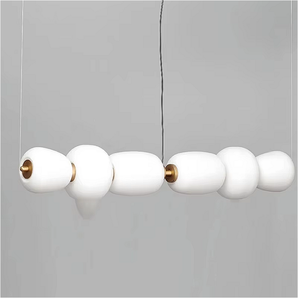 Opal glass pendant chandelier for modern interior