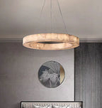 Alabaster ring chandelier for modern bedroom