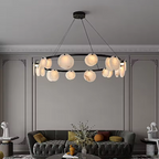 floating alabaster disc ceiling light for organic modern home interior – LAIF DESIGN DROLLYN