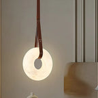 Alabaster ring chandelier for modern luxury bedroom