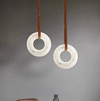 Alabaster ring chandelier for modern dining room
