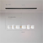 Opal glass chandelier for neutral interior space
